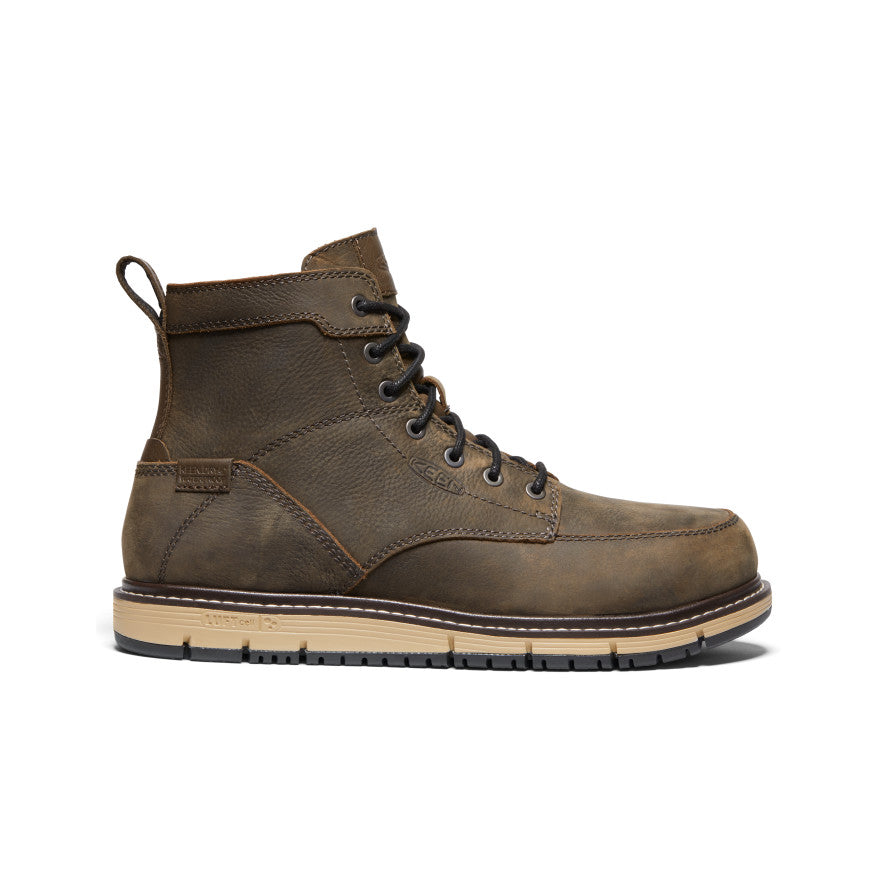 Men's San Jose 6 Waterproof Boot (Aluminum Toe) | Cascade Brown/Black
