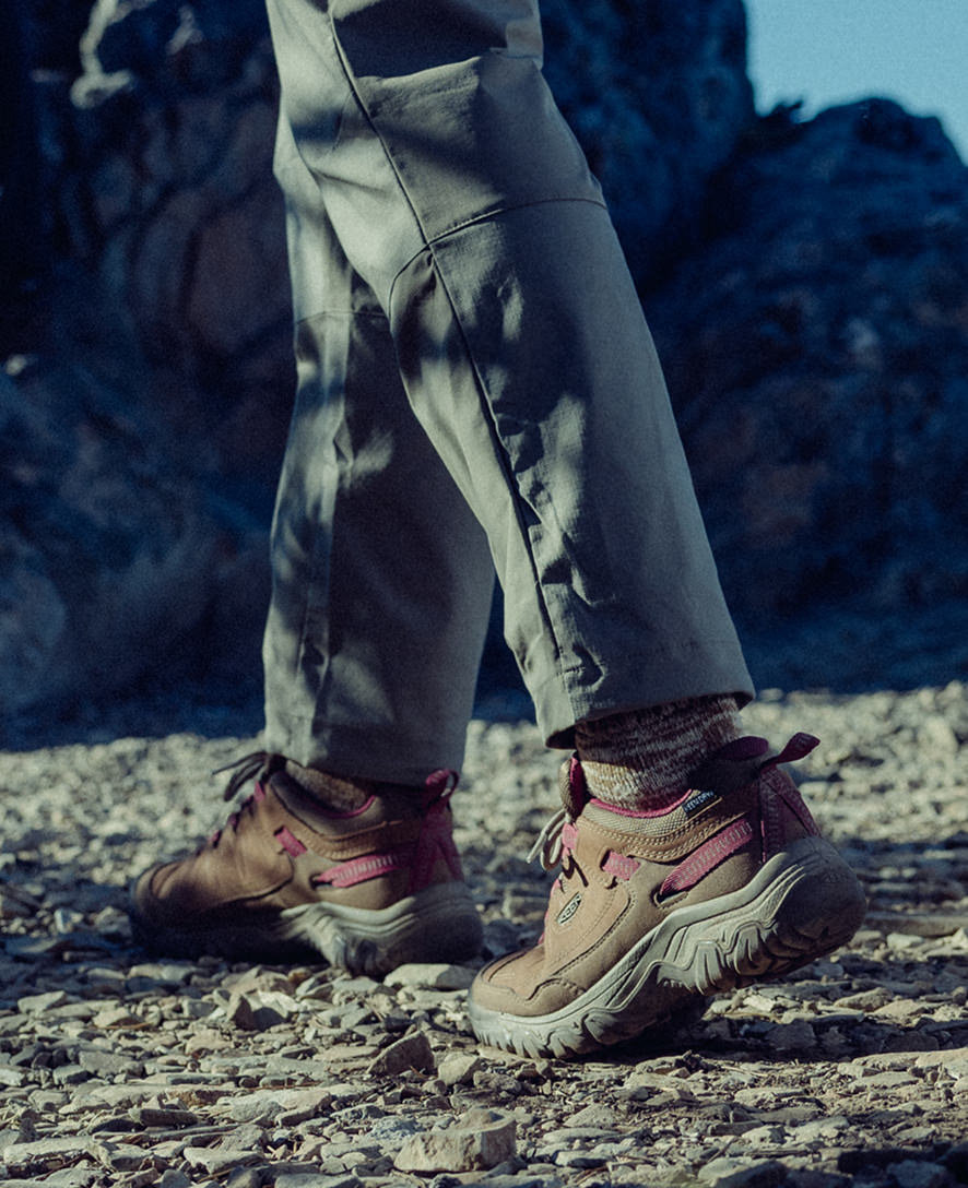 Women's Targhee IV Waterproof Hiking Shoe | Bison/Beaujolais - Image 9