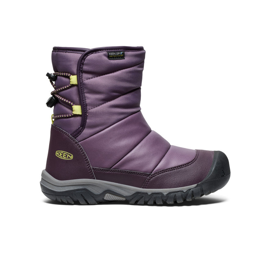 Big Kids' Puffrider Waterproof Winter Boot | Black Plum/Daiquiri Green
