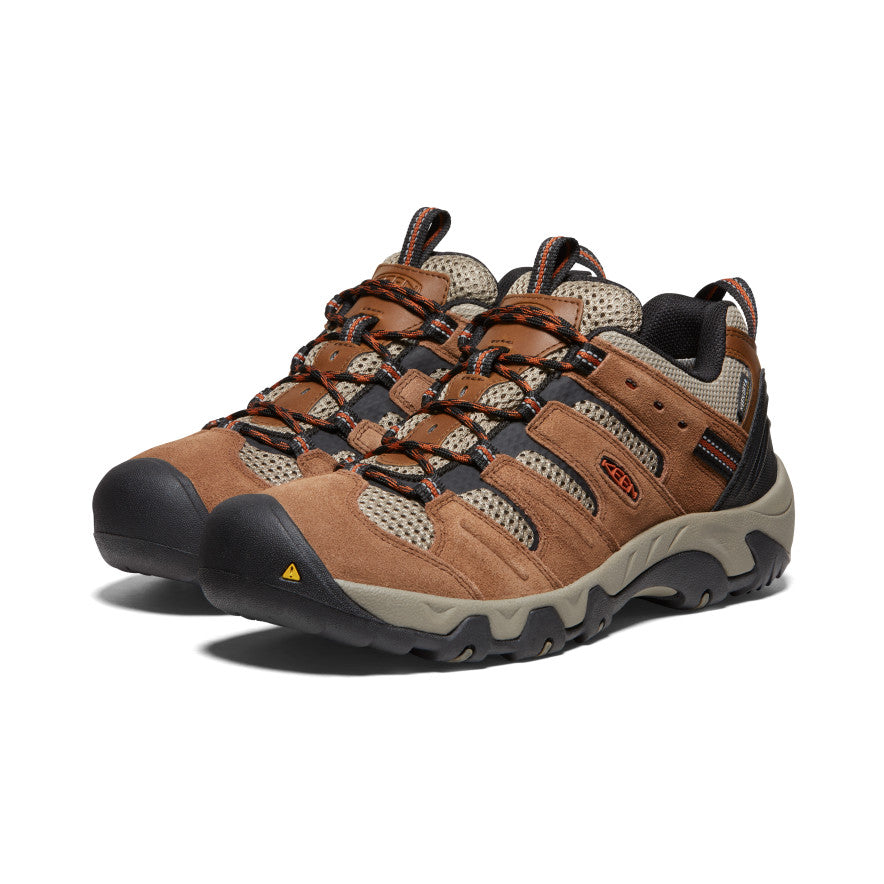 Men's Headout Waterproof Hiking Shoe | Bison/Fossil Orange - Image 2