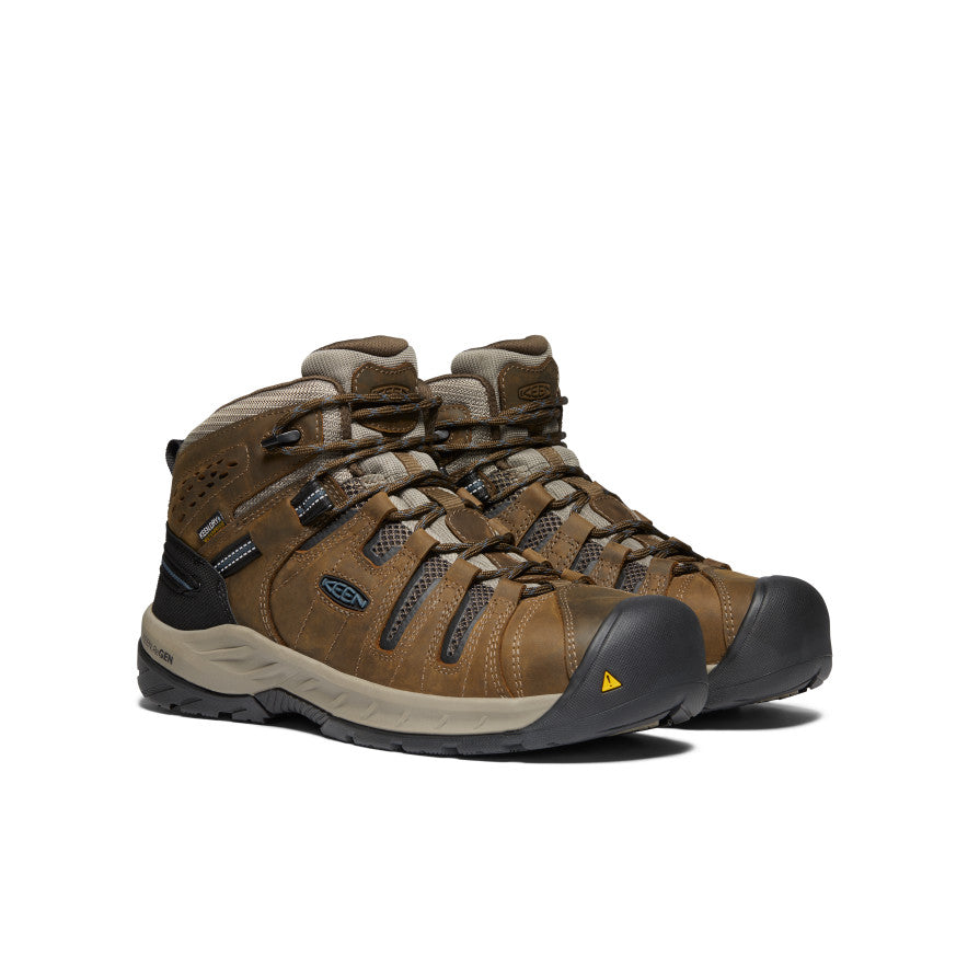 Men's Flint II Waterproof Boot (Steel Toe) | Cascade Brown/Orion Blue - Image 2