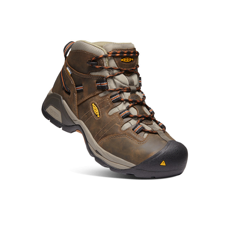 Men's Detroit XT Waterproof Boot (Soft Toe) | Black Olive/Leather Brown - Image 3