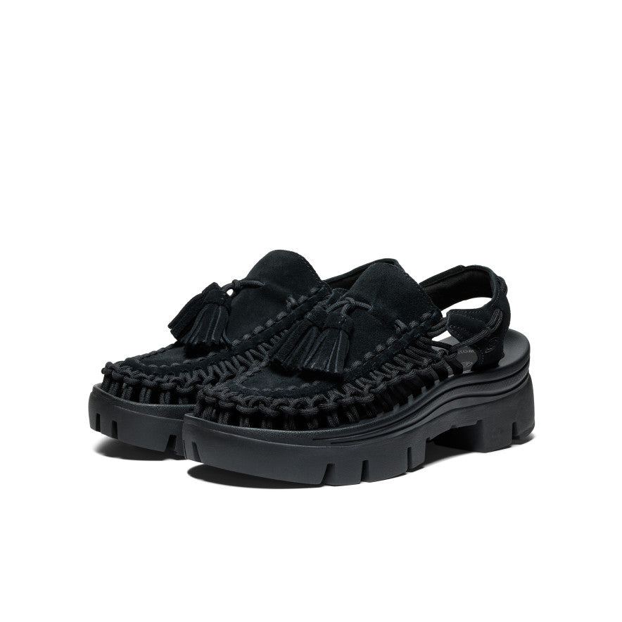 All Gender UNEEK PLT Tassel Sneaker | Black/Black - Image 2