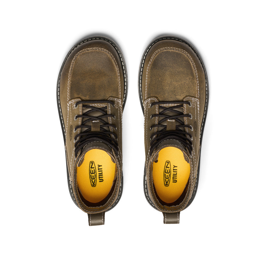 Women's San Jose 6 Waterproof 90° Heel Boot (Aluminum Toe) | Steel Grey/Gum - Image 4