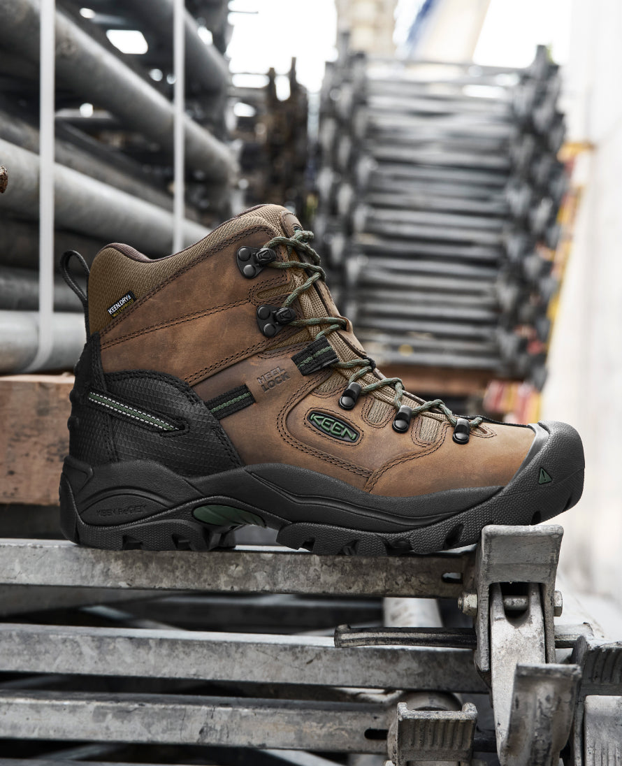 Men's Pittsburgh Energy 6 Waterproof Boot (Soft Toe) | Cascade Brown/Greener Pastures - Image 7