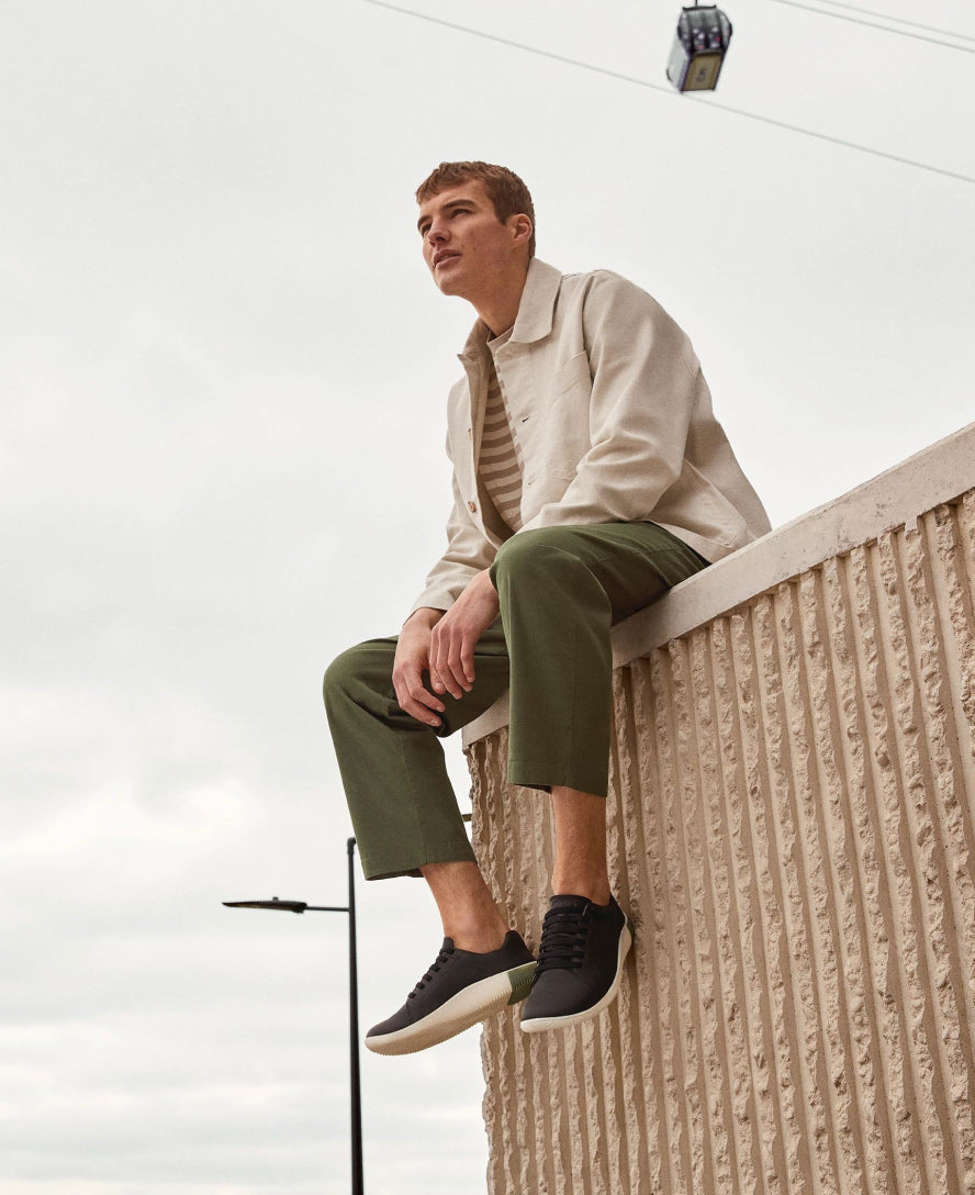 Men's KNX Leather Sneaker | Star White/Star White - Image 9