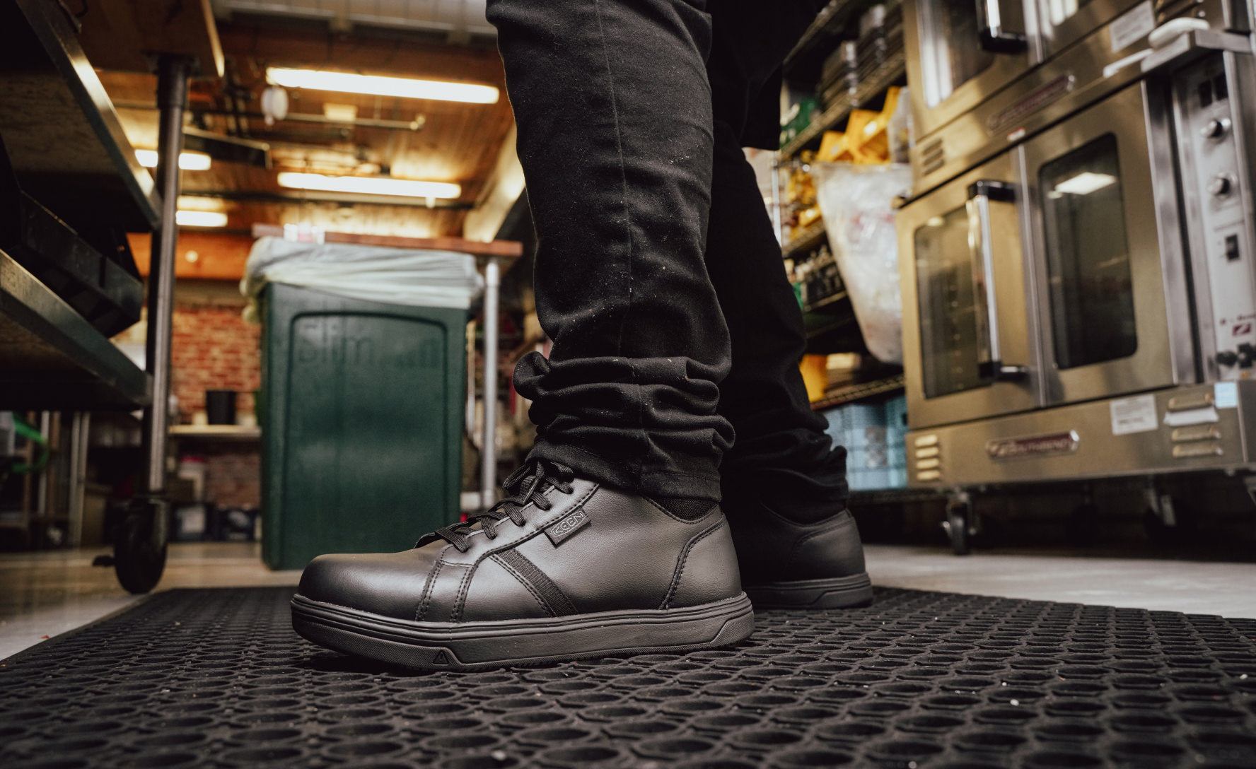 Men's PTC Kenton Mid Work Shoe (Soft Toe) | Black/Black - Image 7