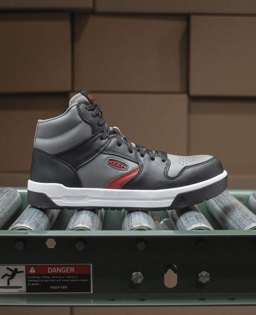 Men's Overton Mid Work Shoe (Carbon Toe) | Steel Grey/Black - Image 10