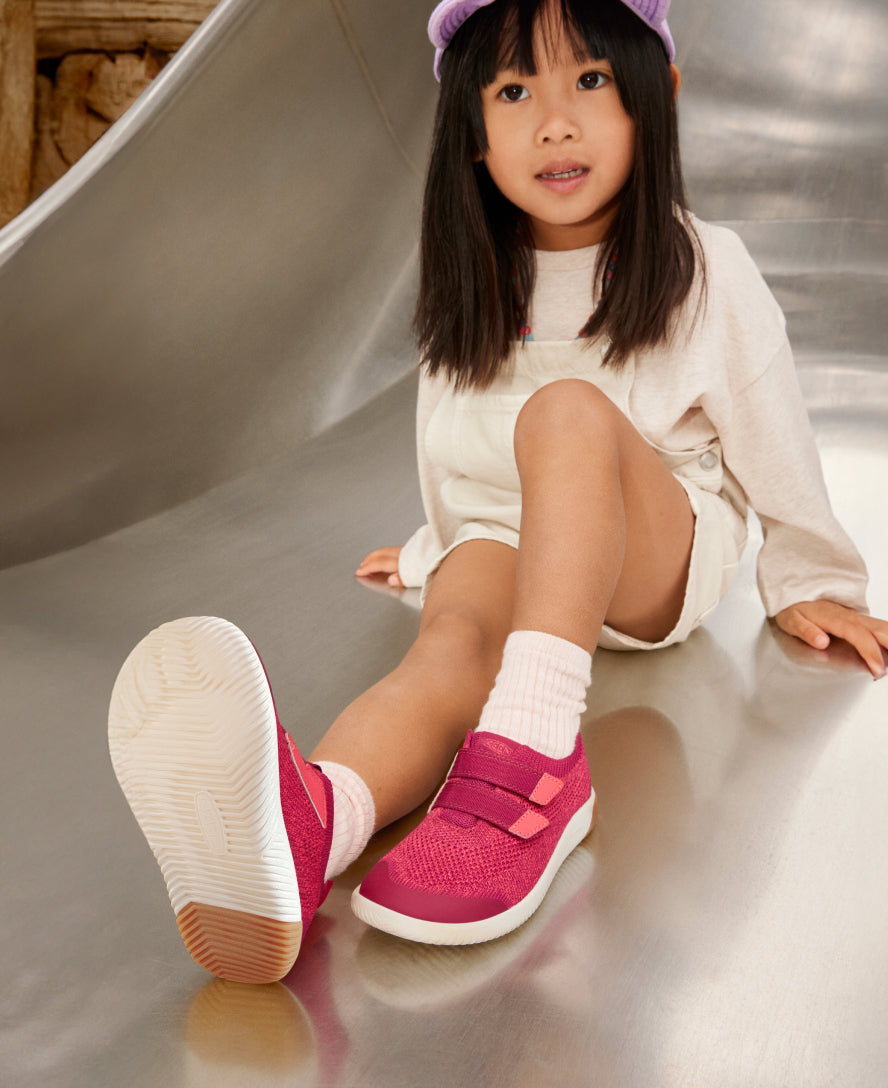 Big Kids' KNX Knit Double Strap | Beaujolais/Raspberry - Image 9