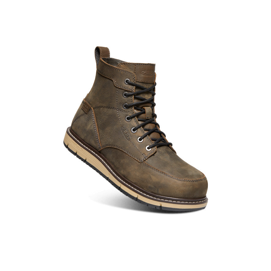 Men's San Jose 6 Waterproof Boot (Aluminum Toe) | Cascade Brown/Black - Image 3
