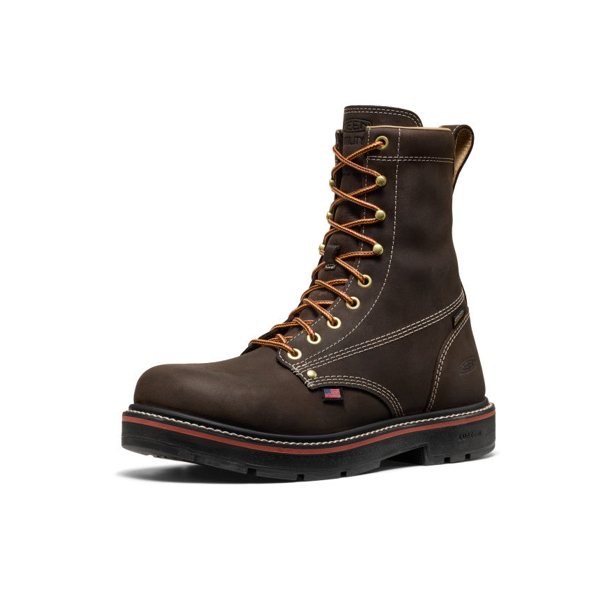 Men's Liberty 8 Waterproof 90° Heel Boot (Carbon Toe) | Coffee Bean/Black - Image 3