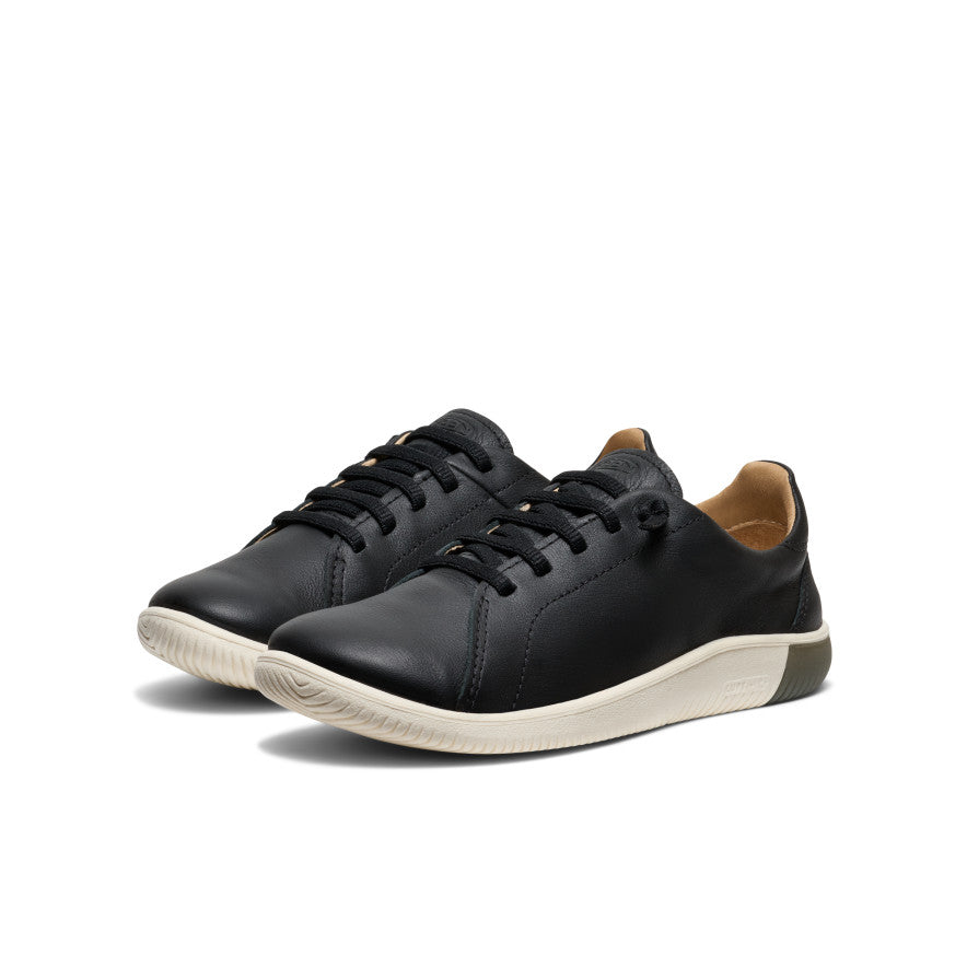 Women's KNX Leather Sneaker | Black/Star White - Image 3