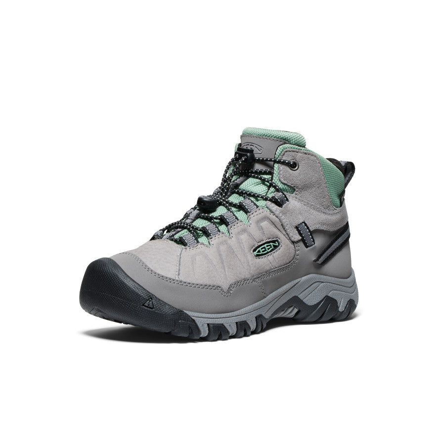 Big Kids' Targhee IV Waterproof Hiking Boot | Alloy/Granite Green - Image 3