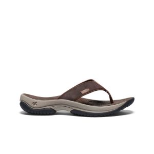 Men's Kona Leather Flip-Flop | Java/Dark Earth
